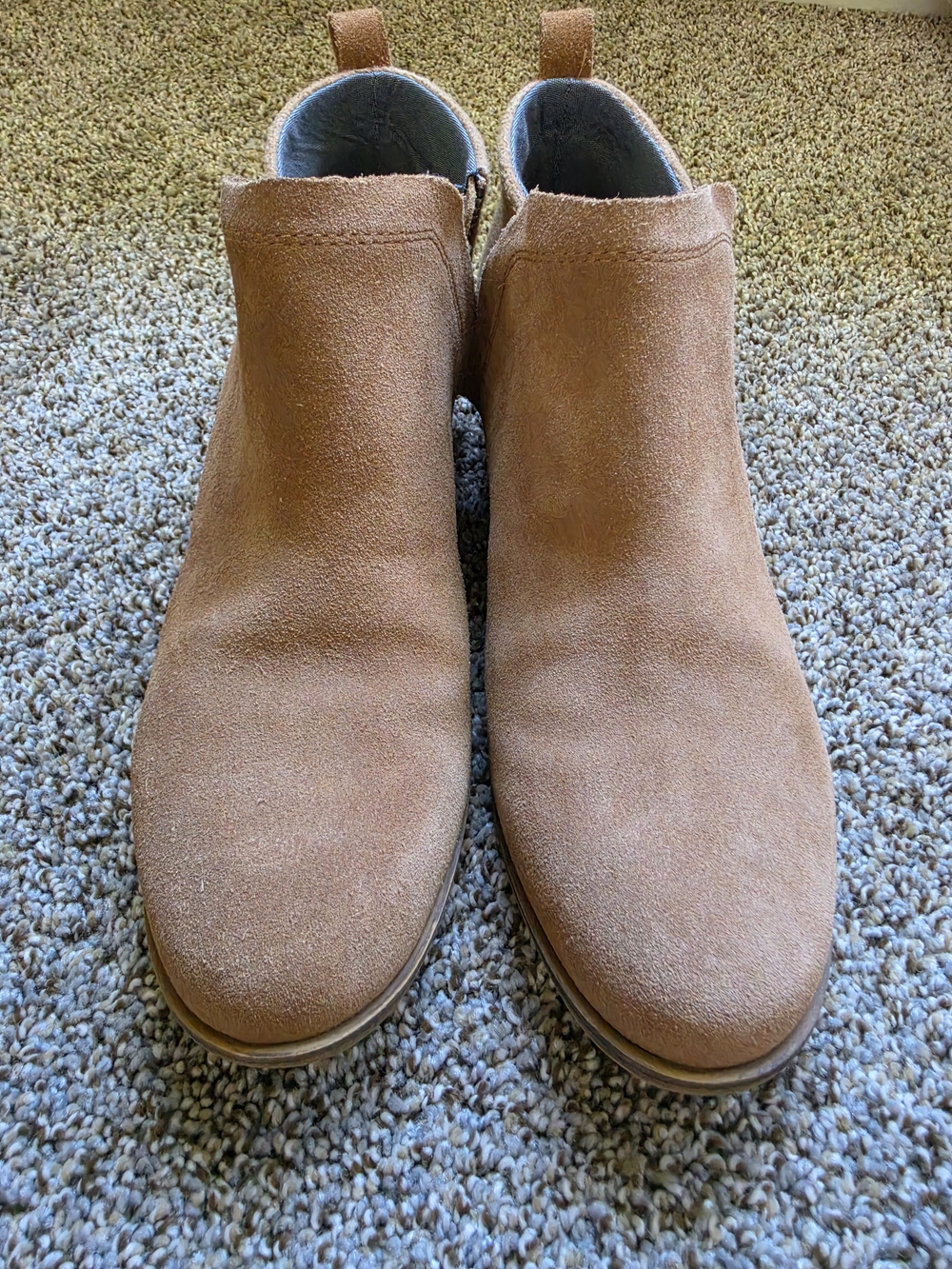 Toms Women's Suede Ankle Booties in Light Brown